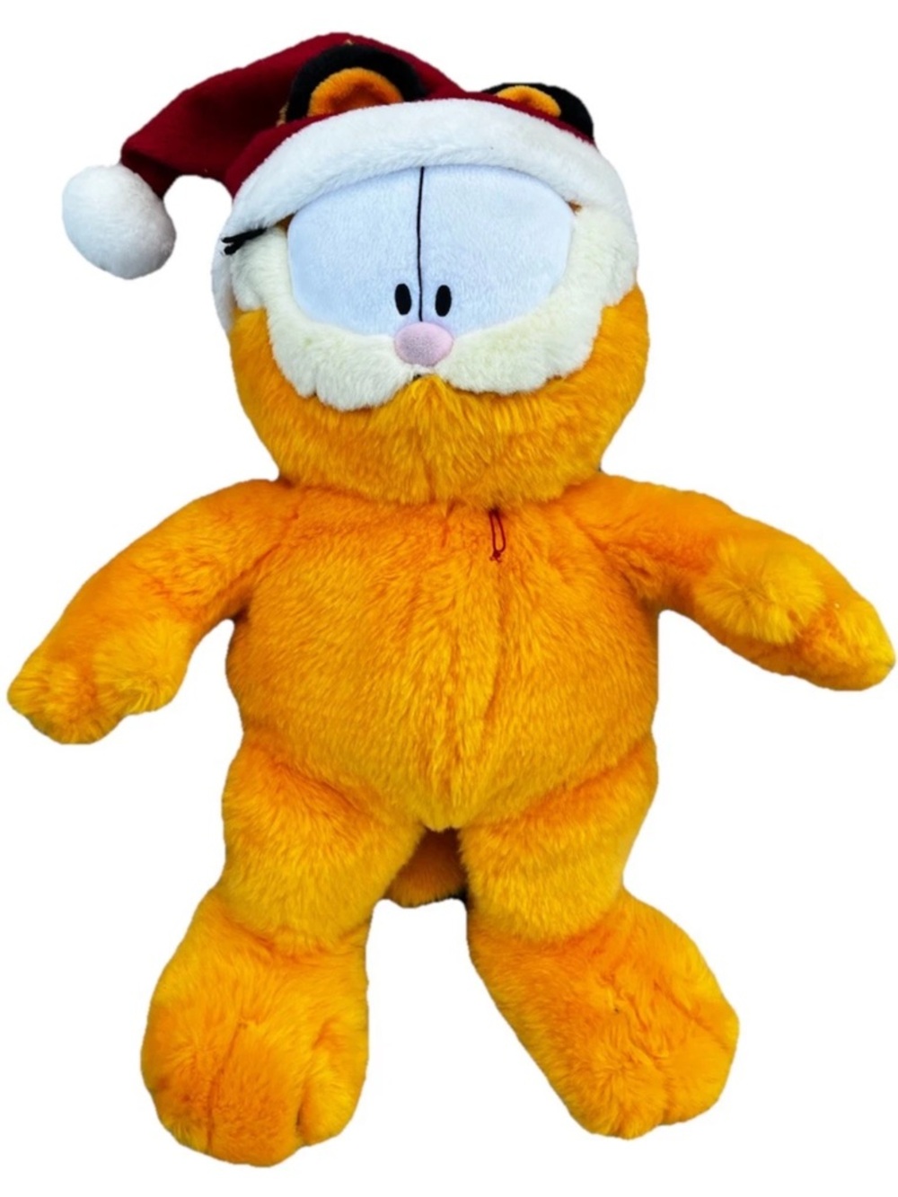 Garfield Orange Plush Toy with Santa Hat - Classic Cartoon Stuffed Animal